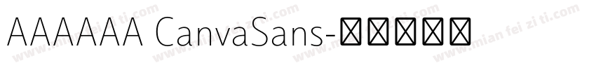 AAAAAA CanvaSans字体转换
